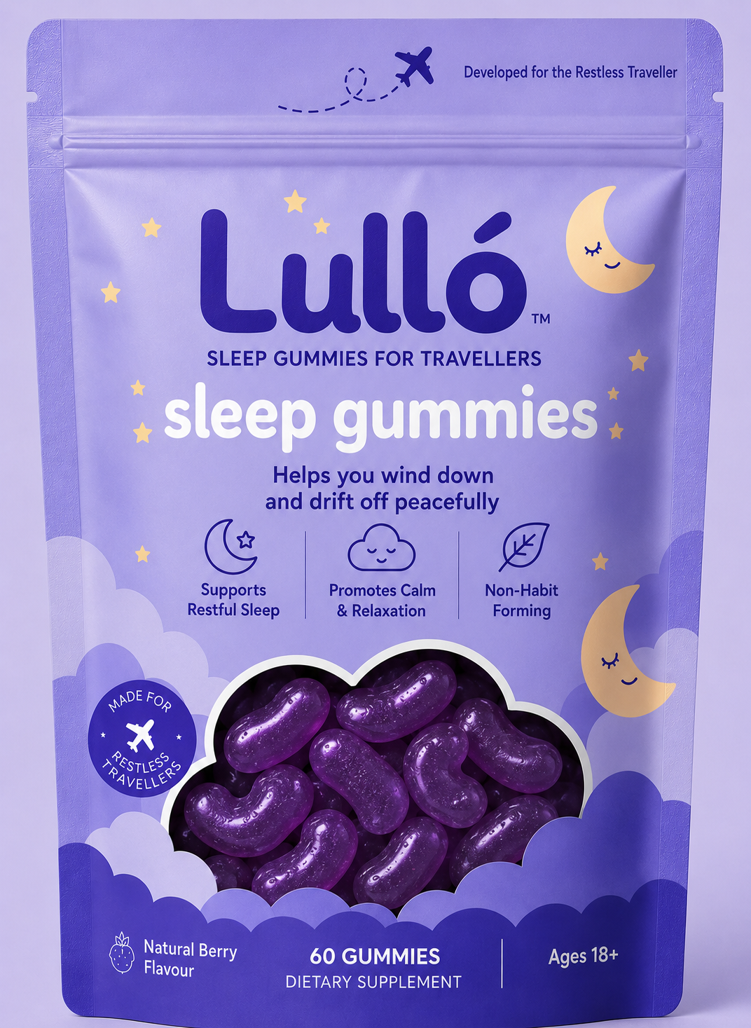 Lulló Travel Sleep Gummies — 60pcs
